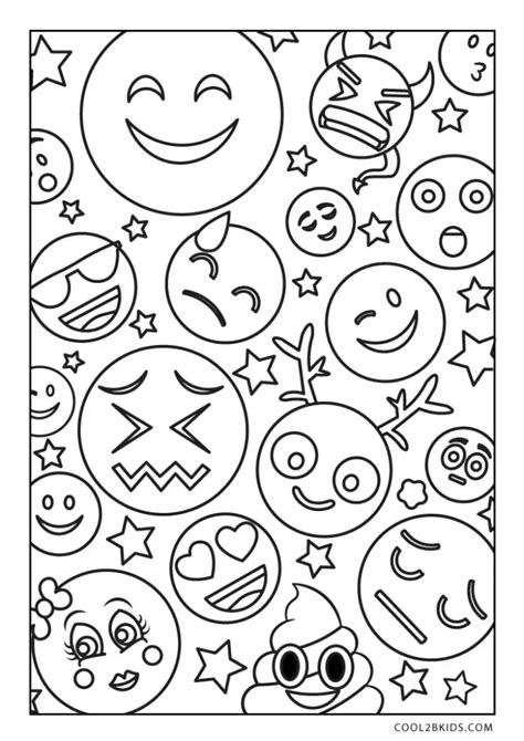 emoji coloring sheet|Free Emoji Coloring Pages for Kids